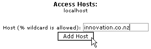 Adding host access