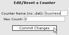 Resetting a counter
