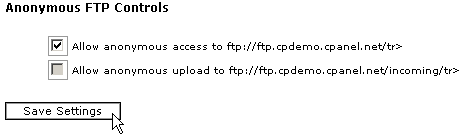 Setting Anonymous FTP access